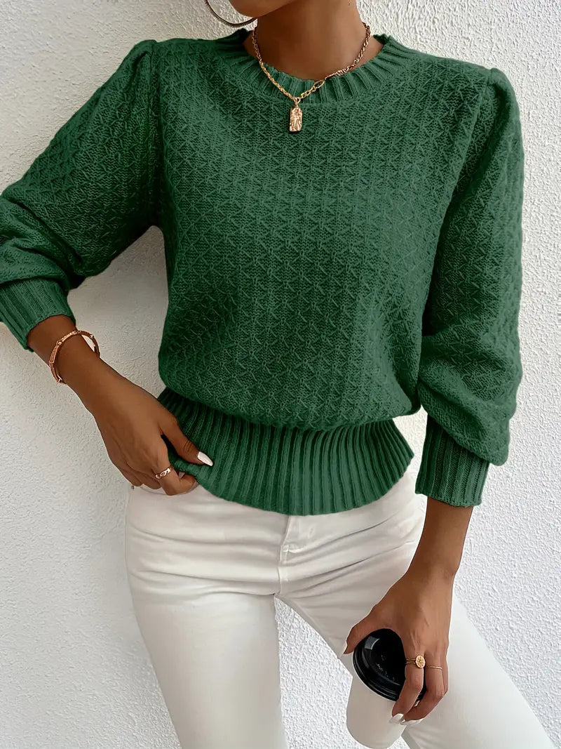 Charmela – Eleganter Pullover mit Puffärmeln