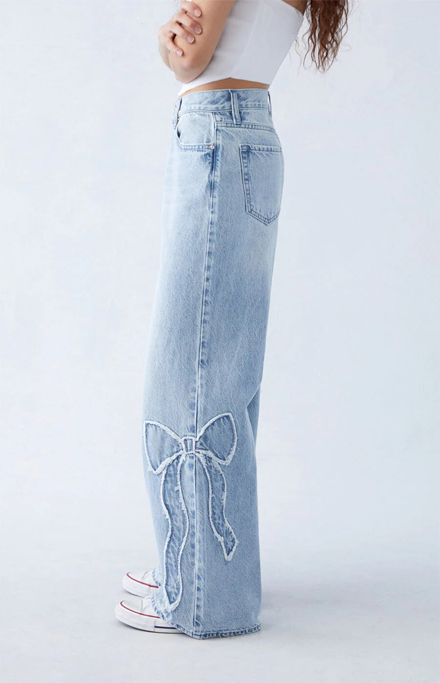 Altheza – Vintage-Jeanshose mit weitem Bein