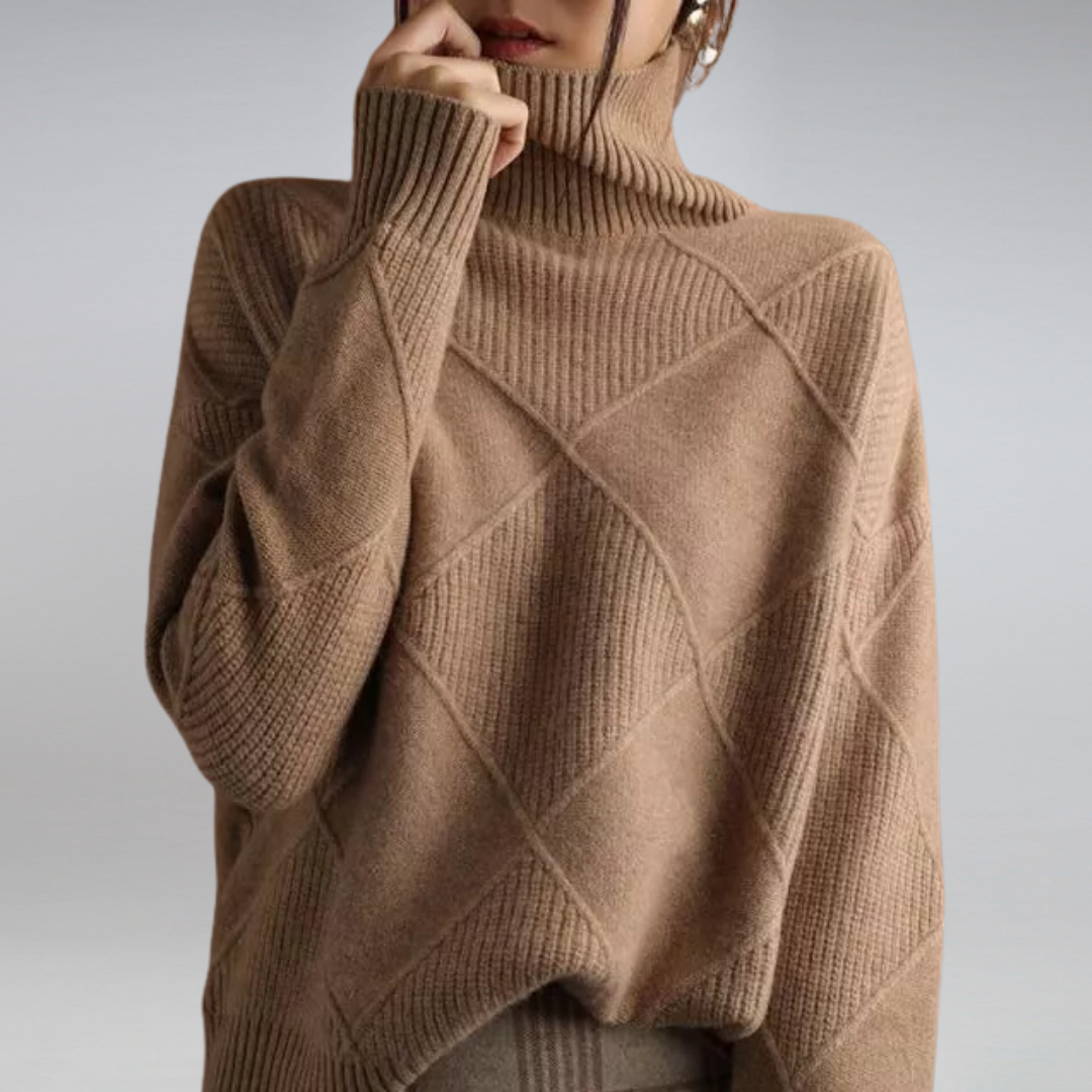 Kuscheliger Damen-Rollkragenpullover aus Kaschmir