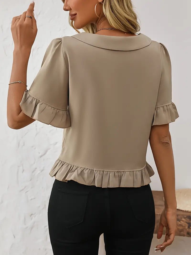 Saphira – Elegante Bluse mit Rüschenbesatz