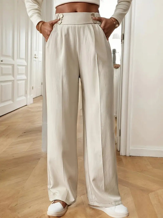 Lethoria – Elegante Hose mit hoher Taille und weitem Bein