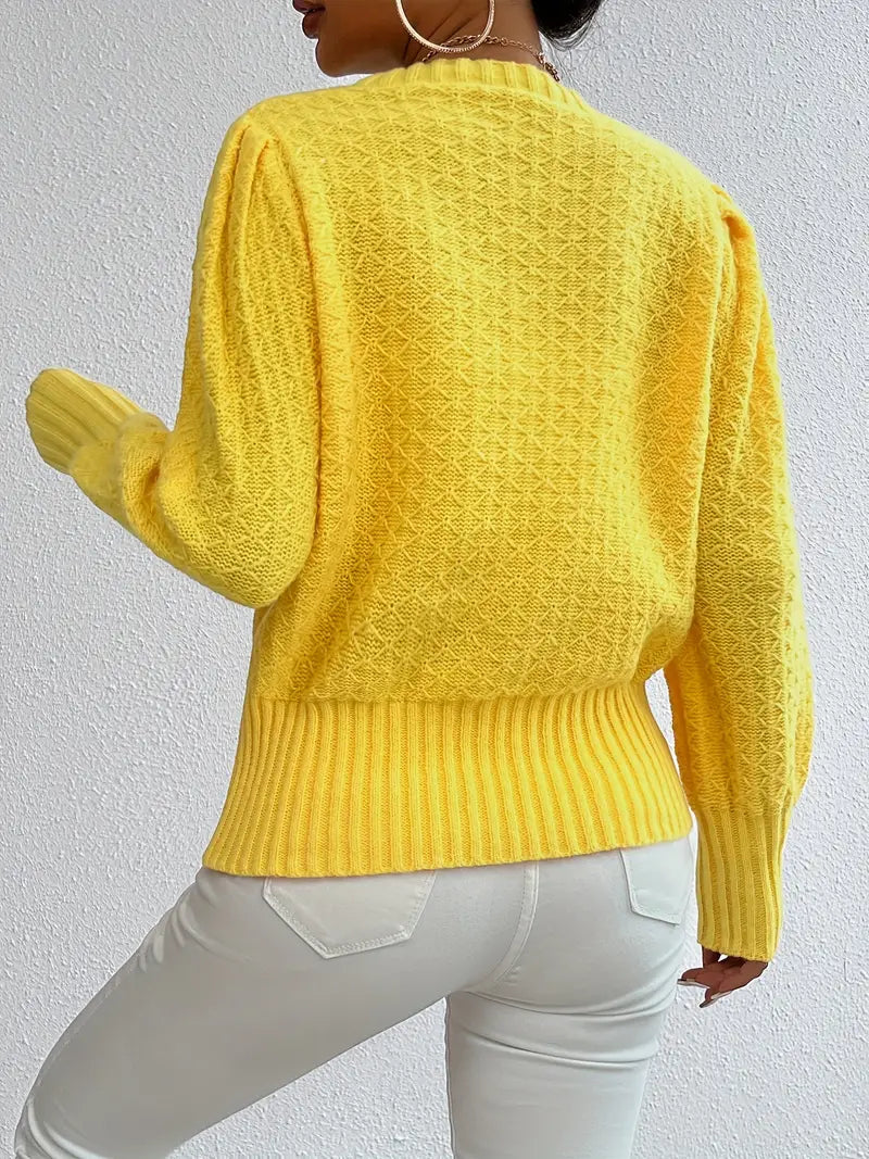 Charmela – Eleganter Pullover mit Puffärmeln