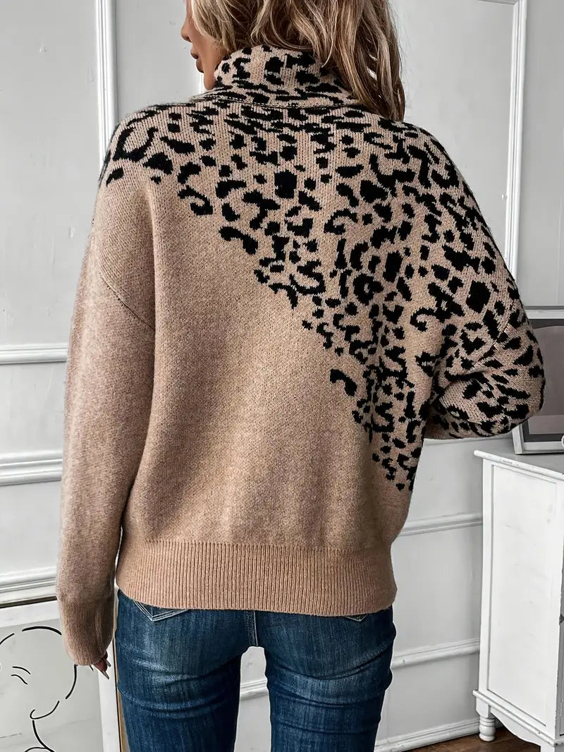 Zoila – Strickpullover mit Leopardenmuster