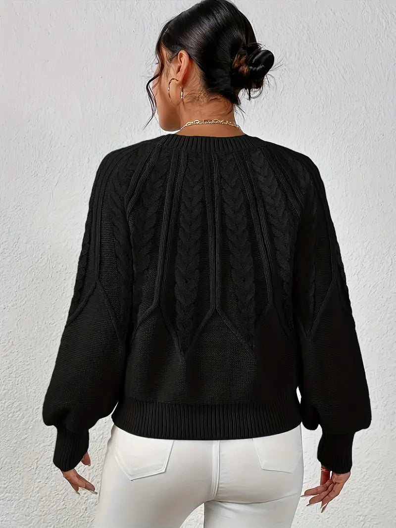 Yashodha – Stylischer Strickpullover mit Puffärmeln