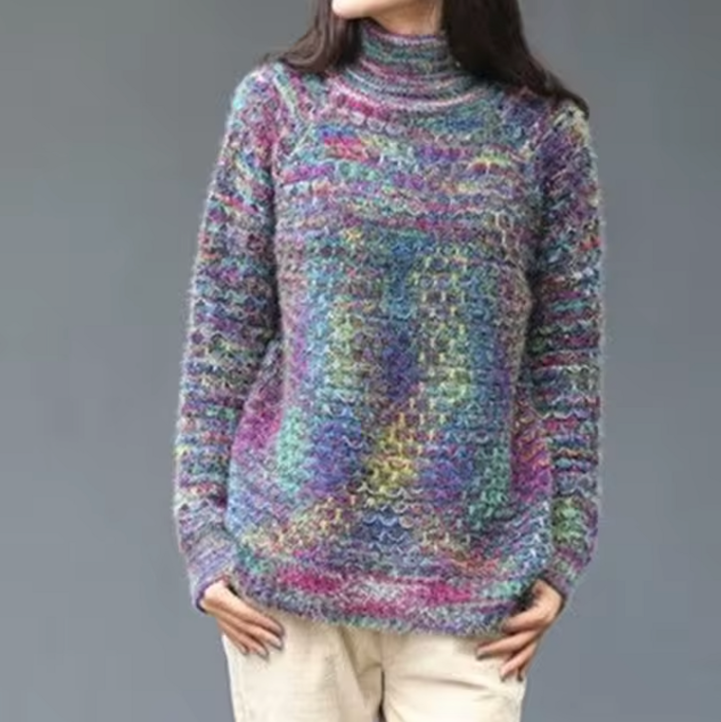 Chelsea - Strickpullover mit Batikmuster