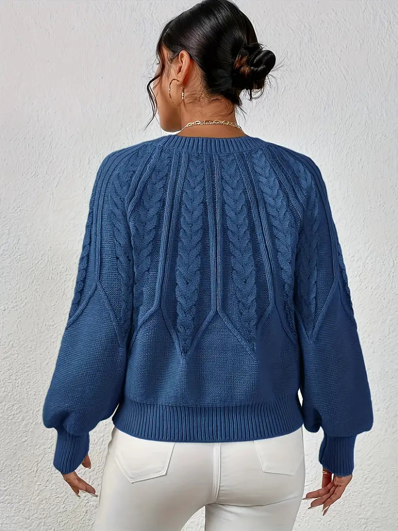 Yashodha – Stylischer Strickpullover mit Puffärmeln