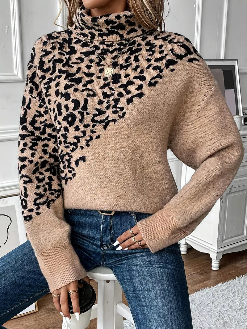 Zoila – Strickpullover mit Leopardenmuster