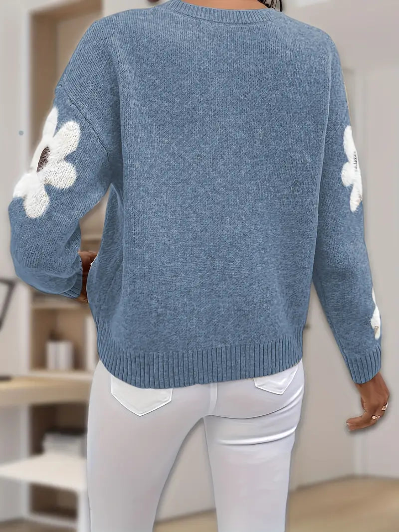 Cezy – Strickpullover mit Blumenmuster