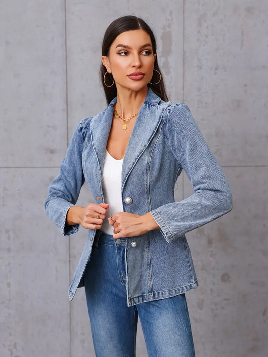 Kamala – Blazer aus Baumwoll-Jeansstoff