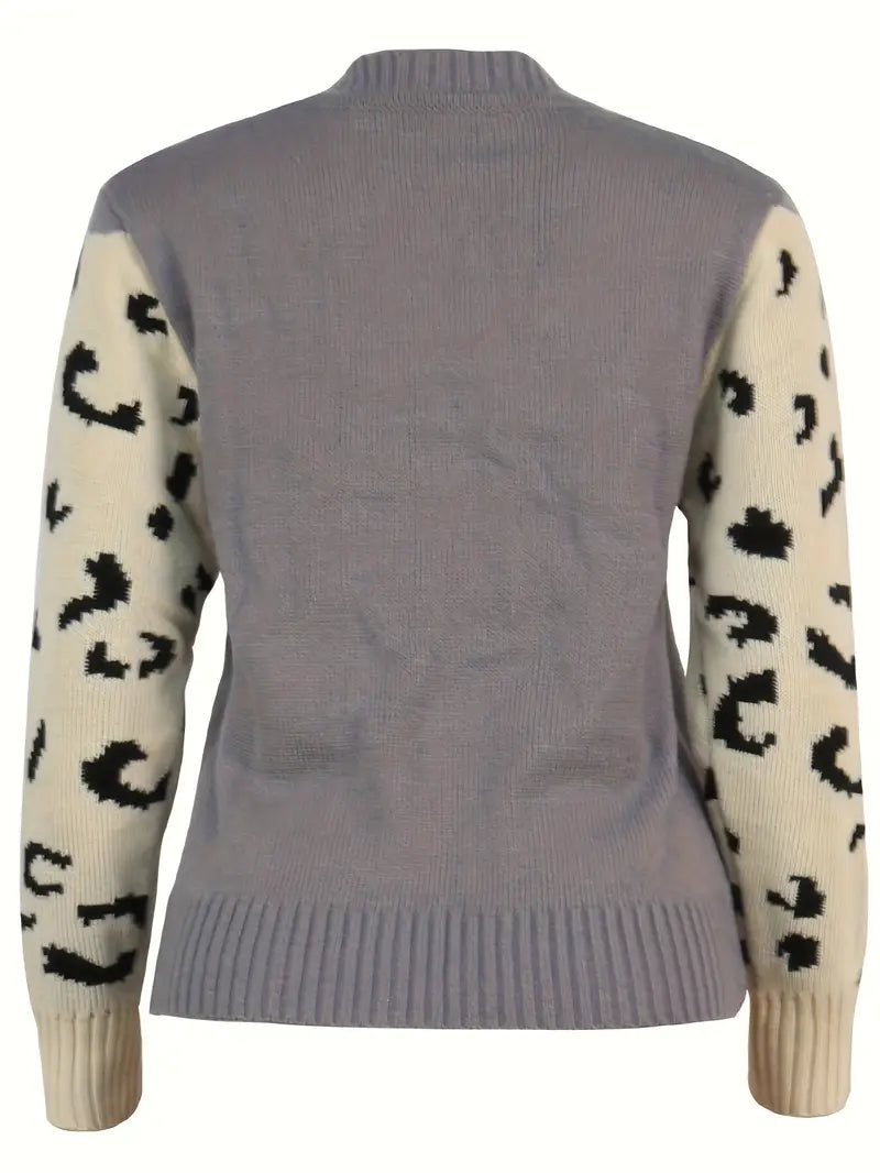 Brynlee – Pullover mit lebhaftem Leopardenmuster