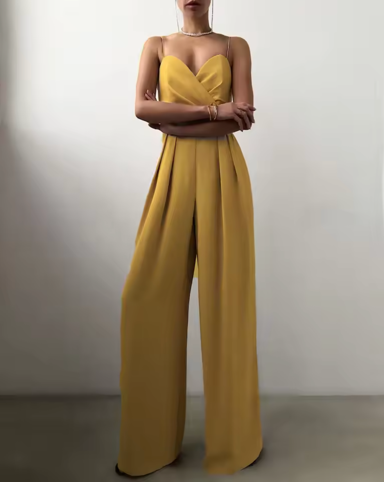 Haven – Eleganter Chiffon-Jumpsuit mit weitem Bein