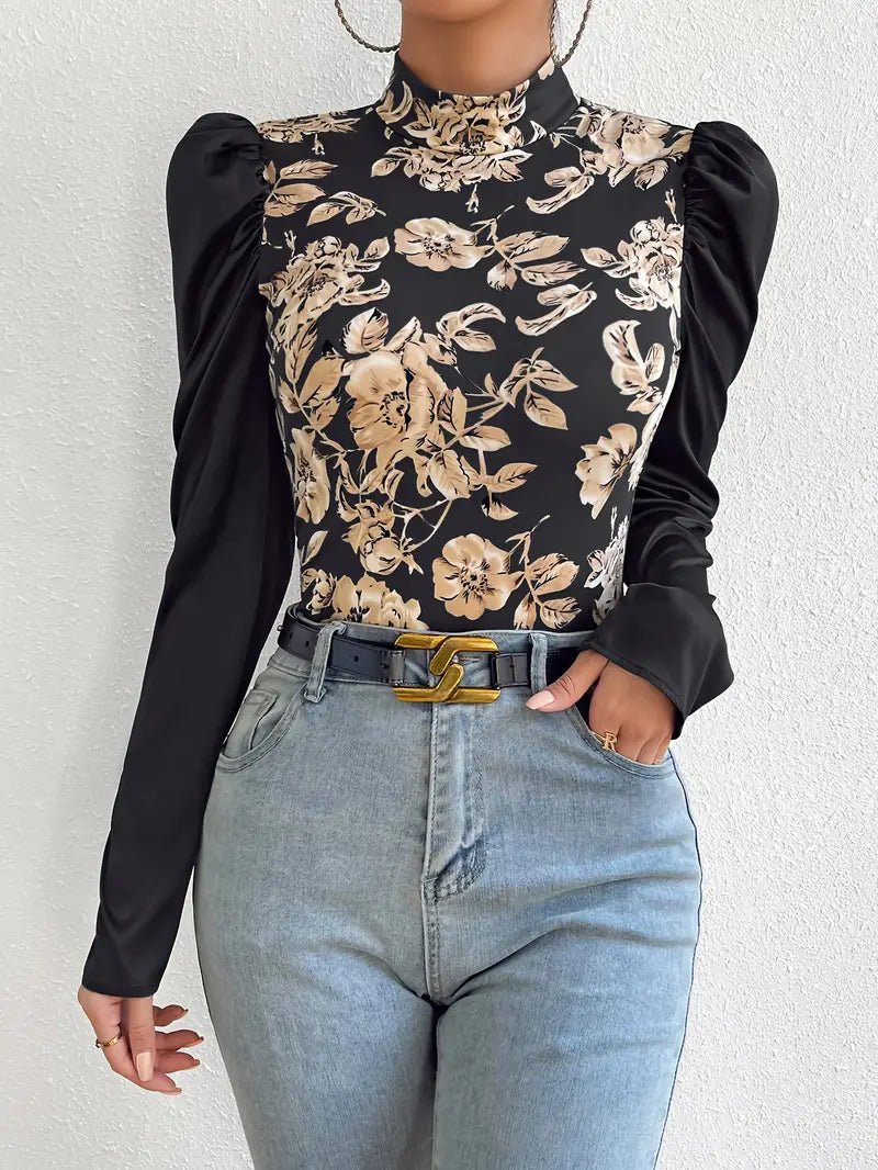 Eira – Satin-Top mit Blumenmuster