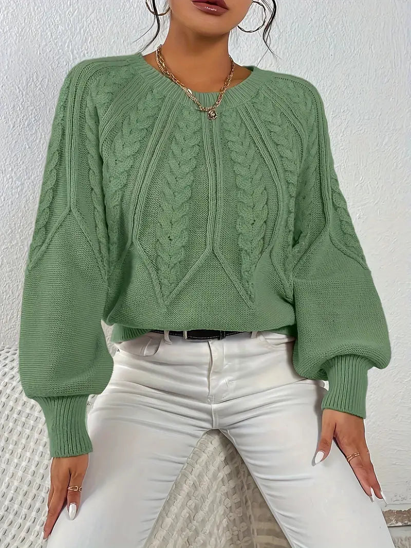 Yashodha – Stylischer Strickpullover mit Puffärmeln