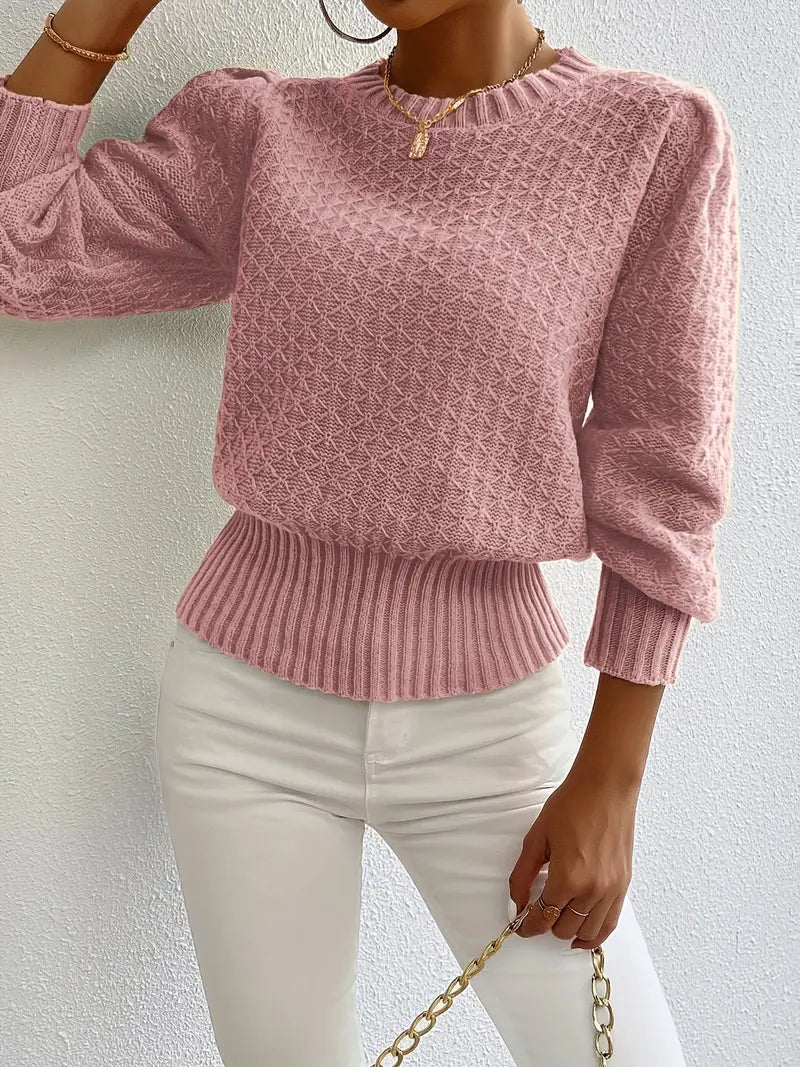 Charmela – Eleganter Pullover mit Puffärmeln