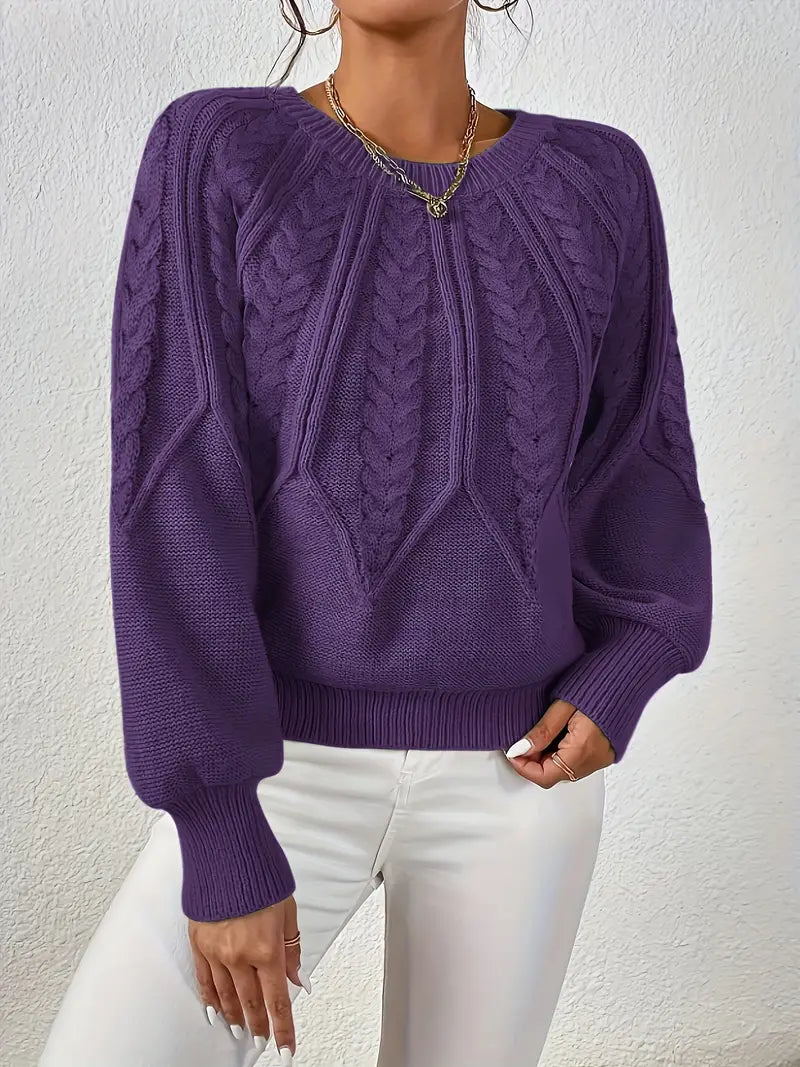 Yashodha – Stylischer Strickpullover mit Puffärmeln