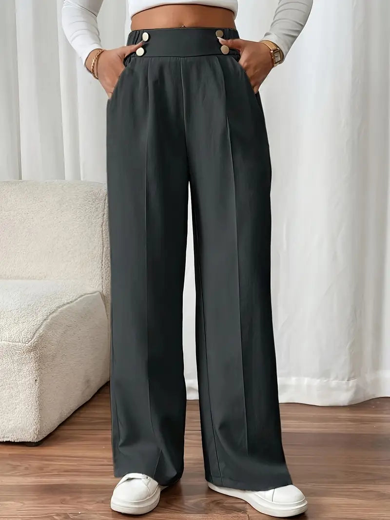 Lethoria – Elegante Hose mit hoher Taille und weitem Bein