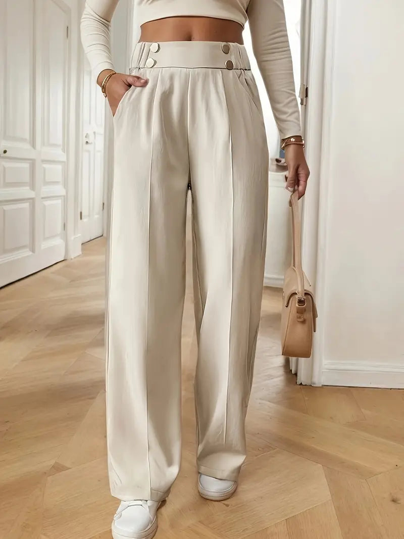 Lethoria – Elegante Hose mit hoher Taille und weitem Bein