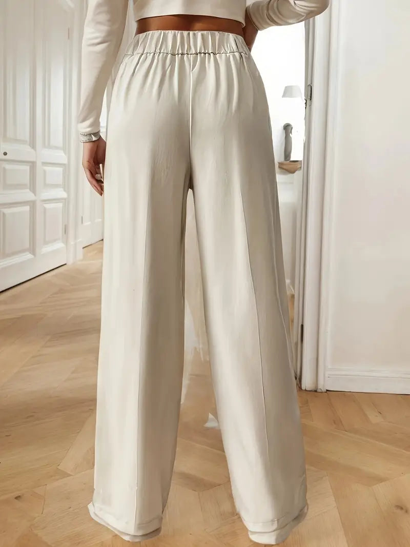 Lethoria – Elegante Hose mit hoher Taille und weitem Bein