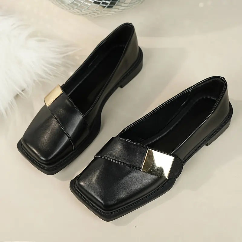 Eldraine – Elegante Leder-Loafer mit eckiger Spitze