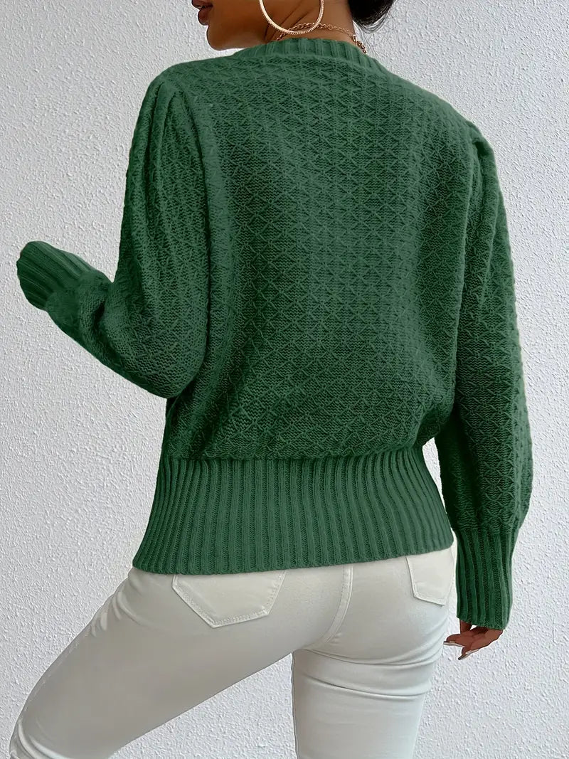 Charmela – Eleganter Pullover mit Puffärmeln