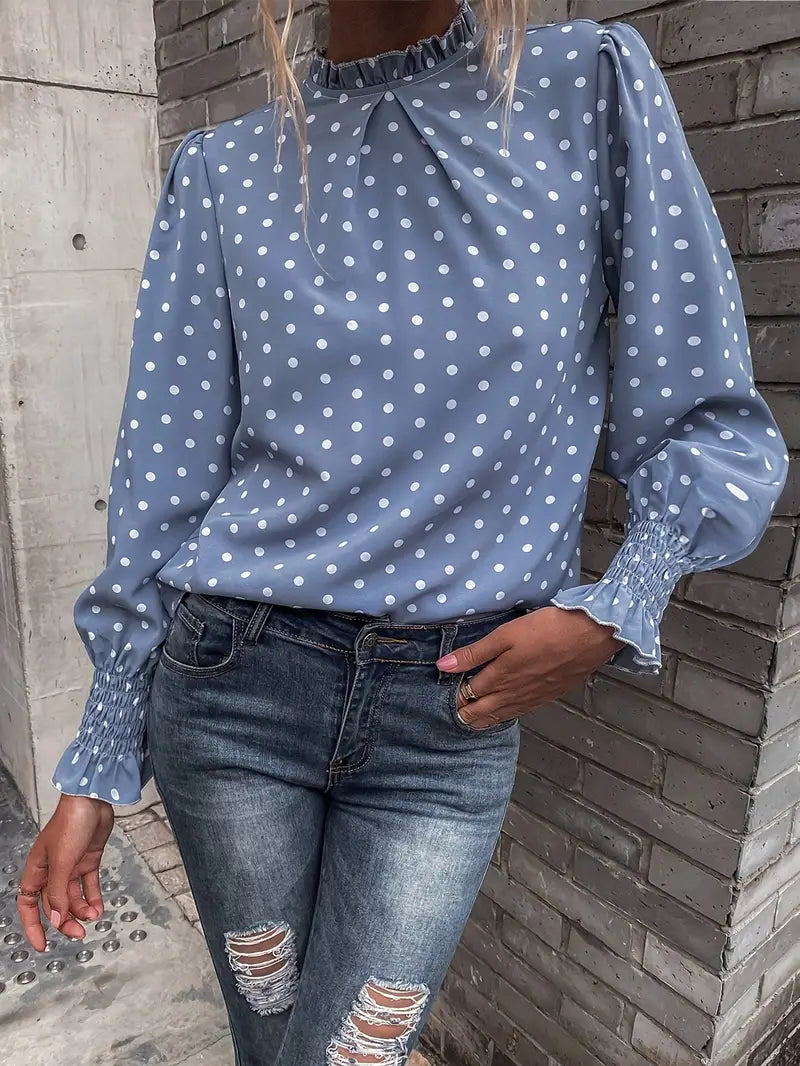 Agalina – Bluse mit Puffärmeln im Vintage-Stil