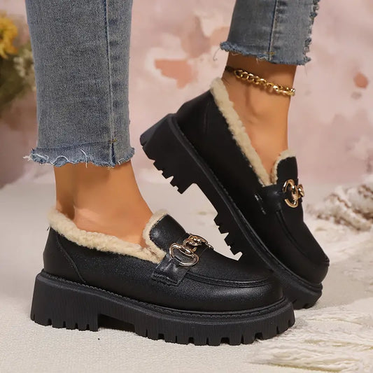 Alesha – Leder-Loafer mit Fellfutter