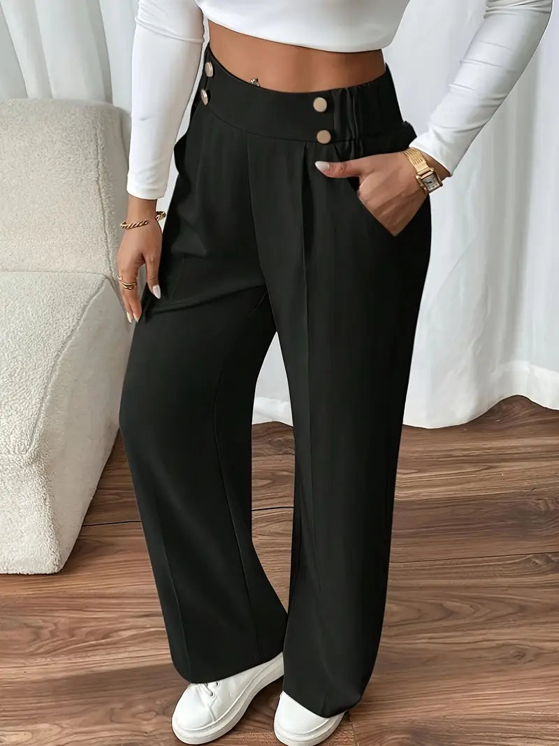 Lethoria – Elegante Hose mit hoher Taille und weitem Bein