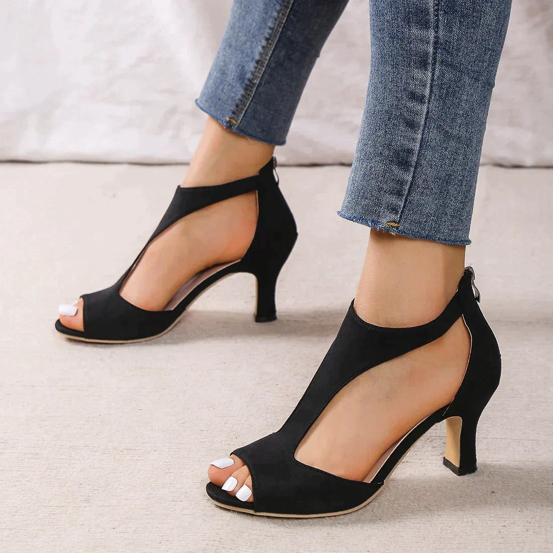 Zephyra – Stilvolle Pumps mit offener Spitze