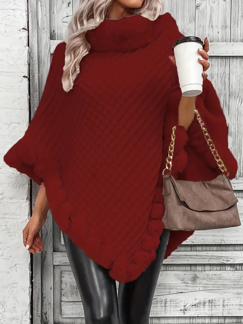 Dahlia – Strickpullover im Poncho-Stil