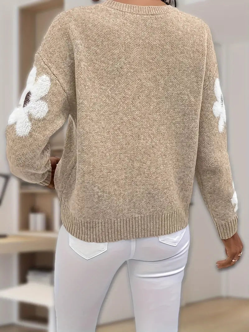 Cezy – Strickpullover mit Blumenmuster