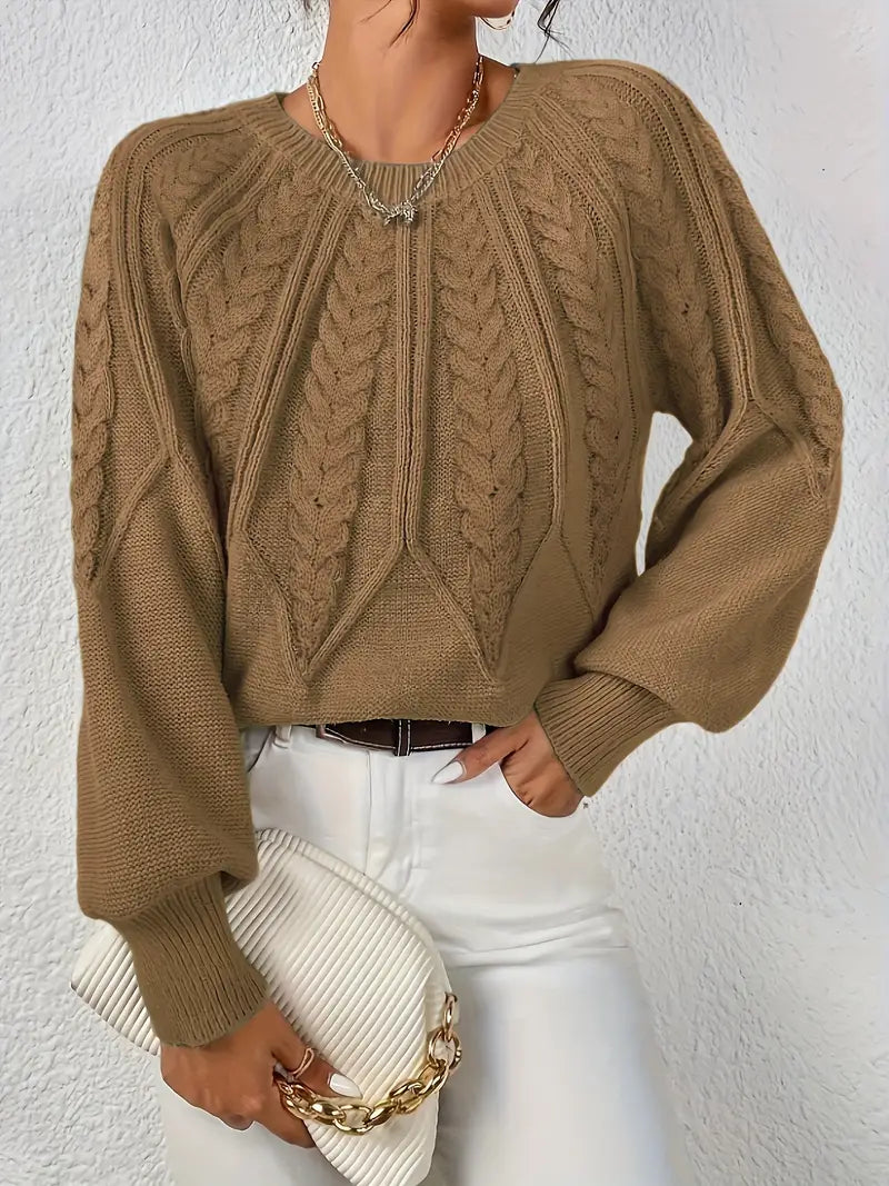 Yashodha – Stylischer Strickpullover mit Puffärmeln