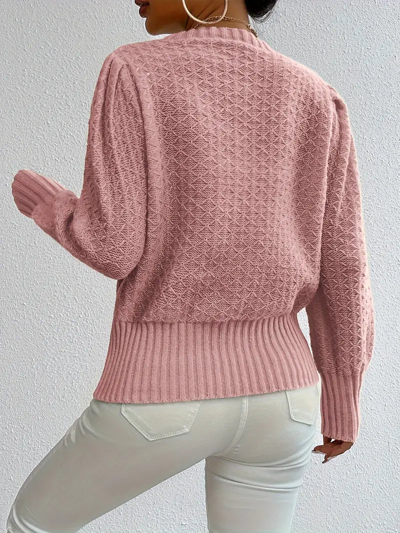 Charmela – Eleganter Pullover mit Puffärmeln