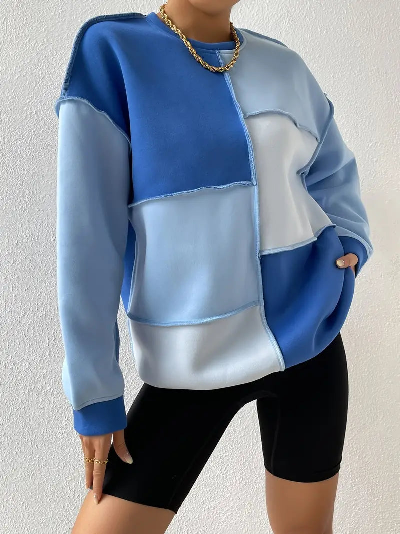 Cheng – Stilvolles Sweatshirt mit Farbblock