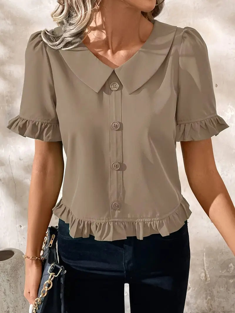 Saphira – Elegante Bluse mit Rüschenbesatz