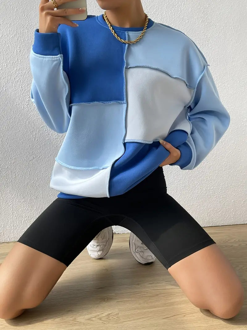 Cheng – Stilvolles Sweatshirt mit Farbblock