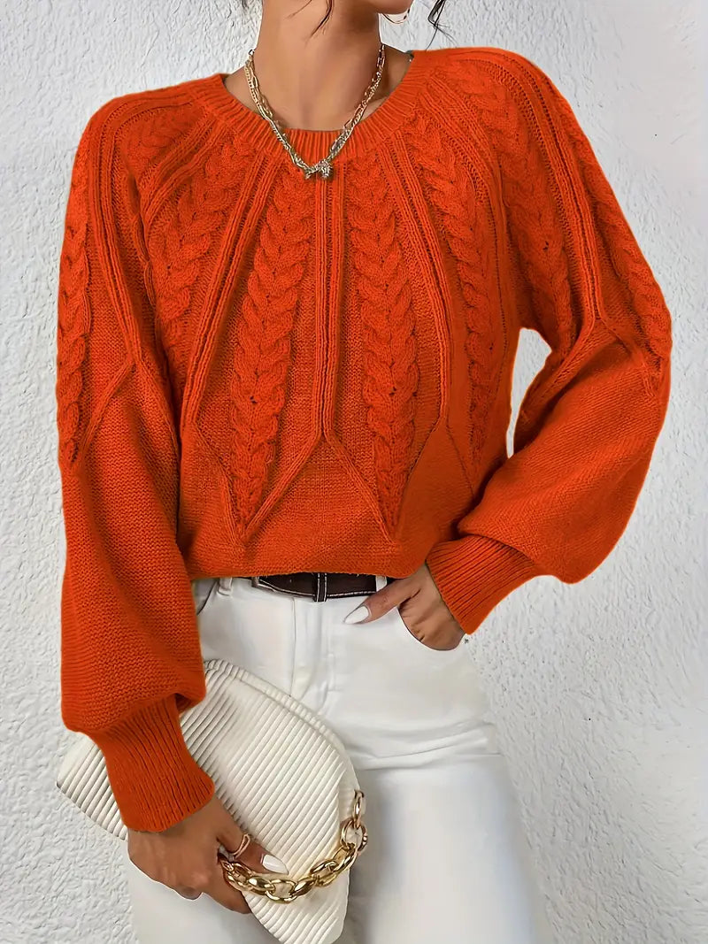 Yashodha – Stylischer Strickpullover mit Puffärmeln