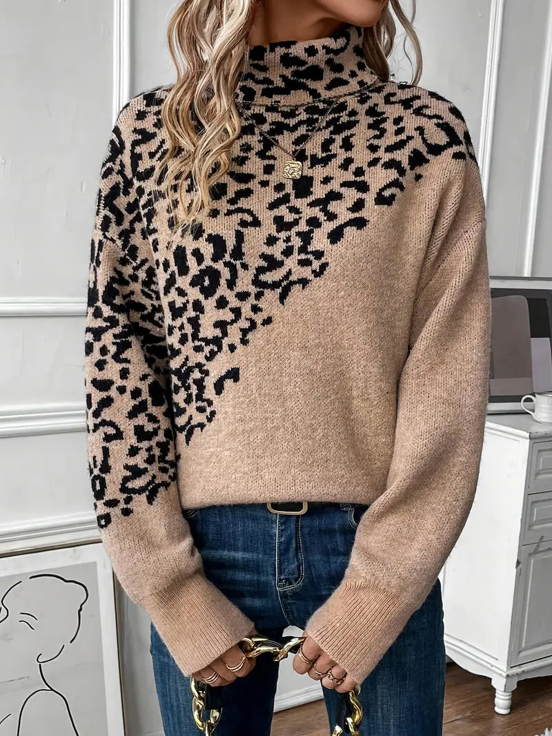 Zoila – Strickpullover mit Leopardenmuster