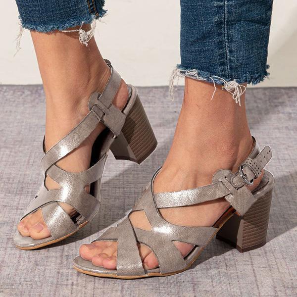 Elarian – Vintage-Sandalen mit Blockabsatz