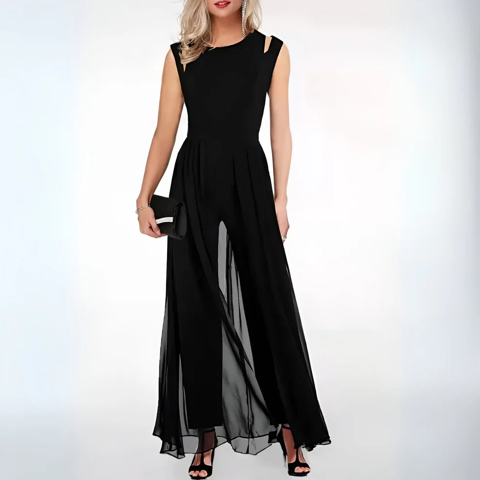 Serenith - Eleganter ärmelloser Chiffon-Overall