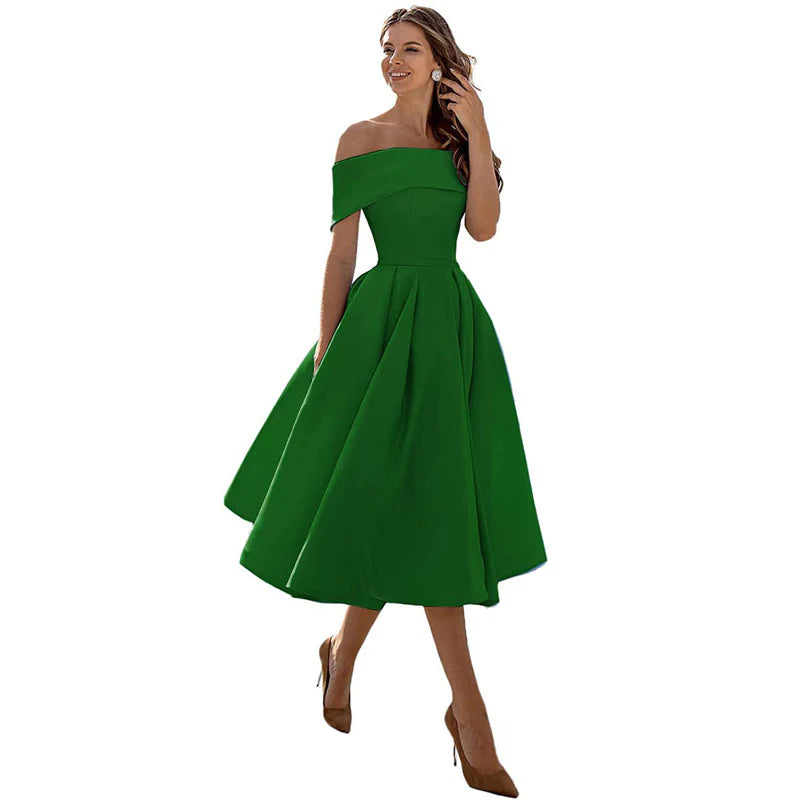 Azrielle – Elegantes schulterfreies Kleid