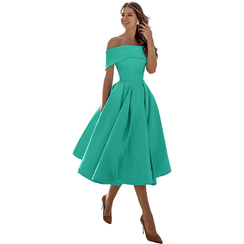 Azrielle – Elegantes schulterfreies Kleid