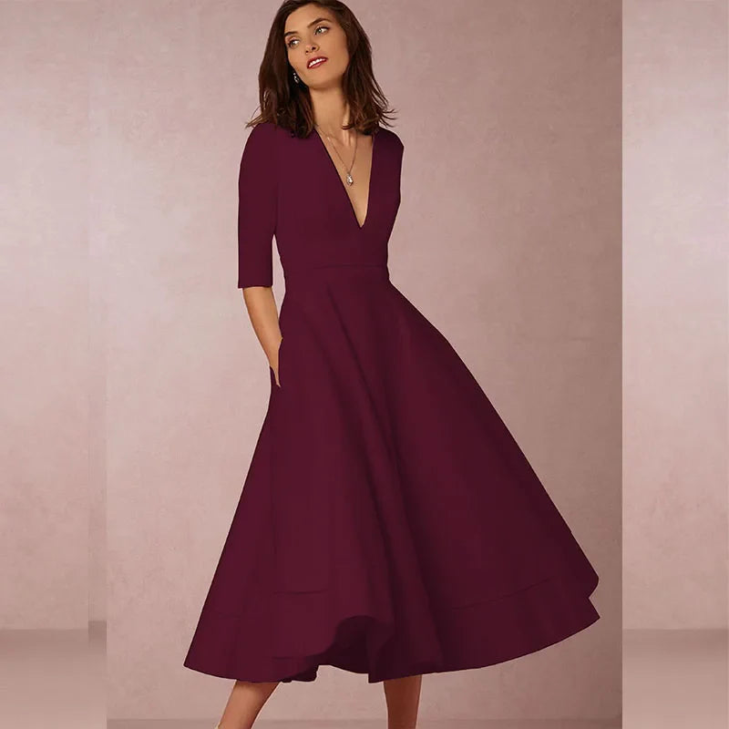 Azmira – Elegantes A-Linien-Midikleid