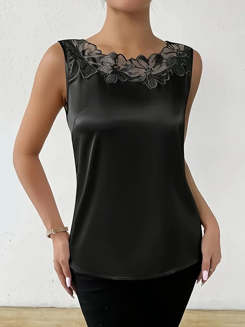 Isalina – Elegantes ärmelloses Top aus Satin