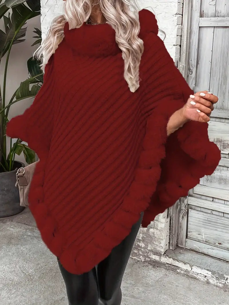 Dahlia – Strickpullover im Poncho-Stil