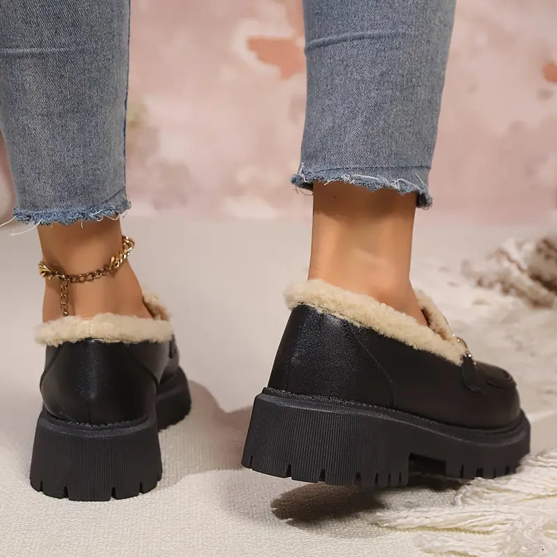 Alesha – Leder-Loafer mit Fellfutter