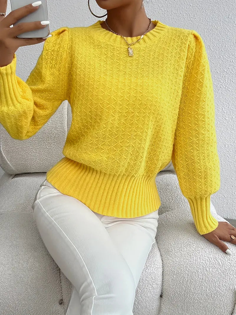 Charmela – Eleganter Pullover mit Puffärmeln