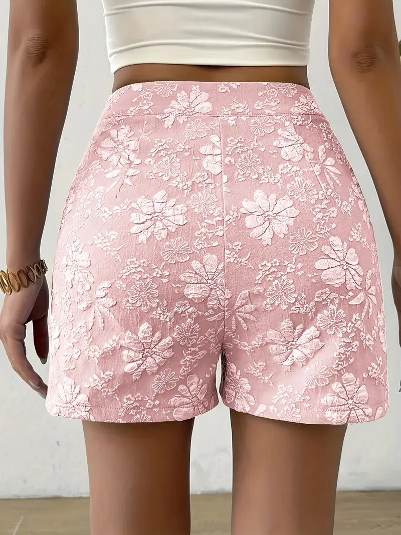 Isolindra – Stilvolle Shorts mit Blumenstickerei