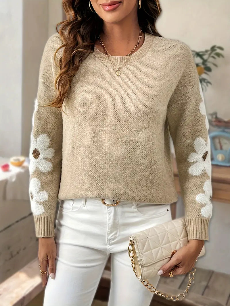 Cezy – Strickpullover mit Blumenmuster