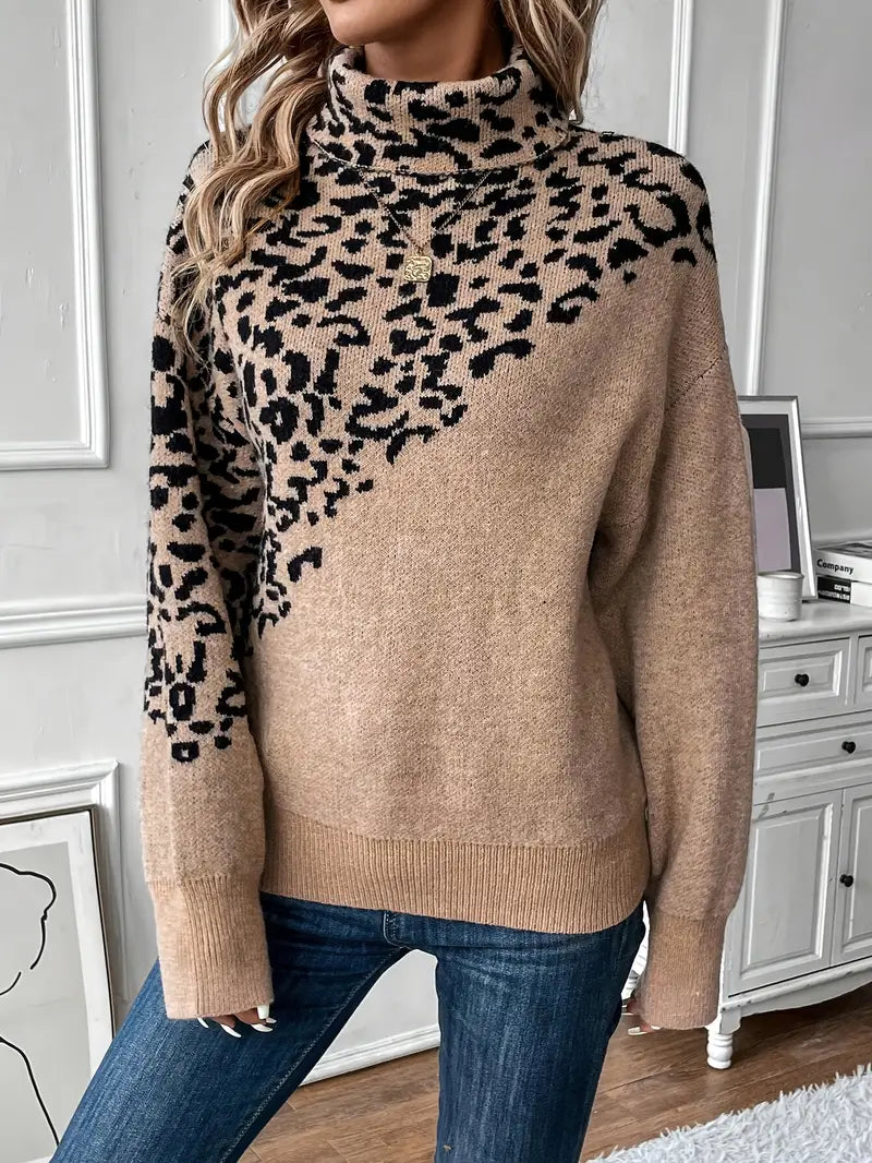 Zoila – Strickpullover mit Leopardenmuster