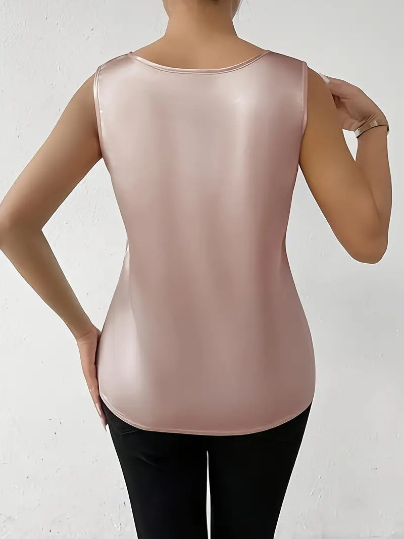 Isalina – Elegantes ärmelloses Top aus Satin